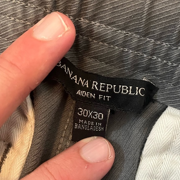 Banana Republic Jogger Chino Pant Aiden Fit Vintage Grey Size 30/30 - Picture 4 of 6